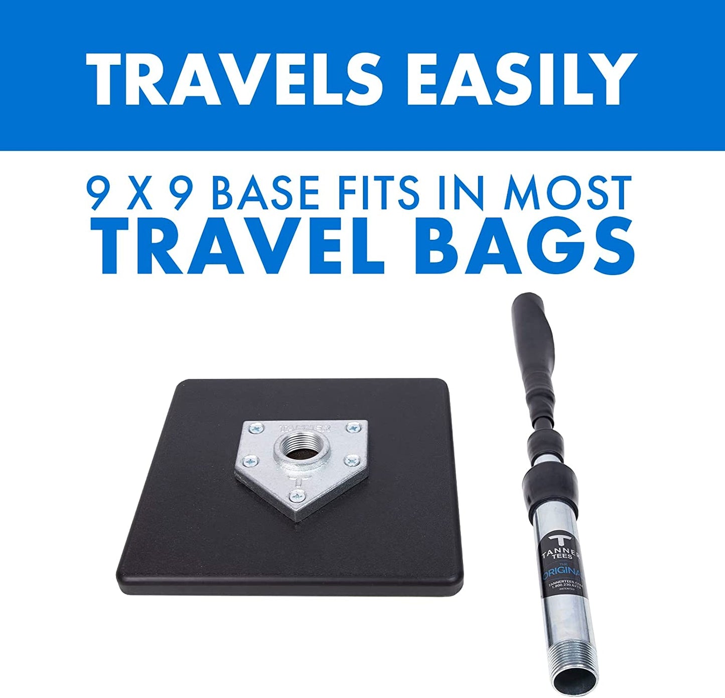 Tee the Original Batting Tee – Adjustable Pro Hitting Tee for Baseball & Softball, Steel Shaft, Composite Base, Hand-Rolled Rubber Top, 26"-43" Height