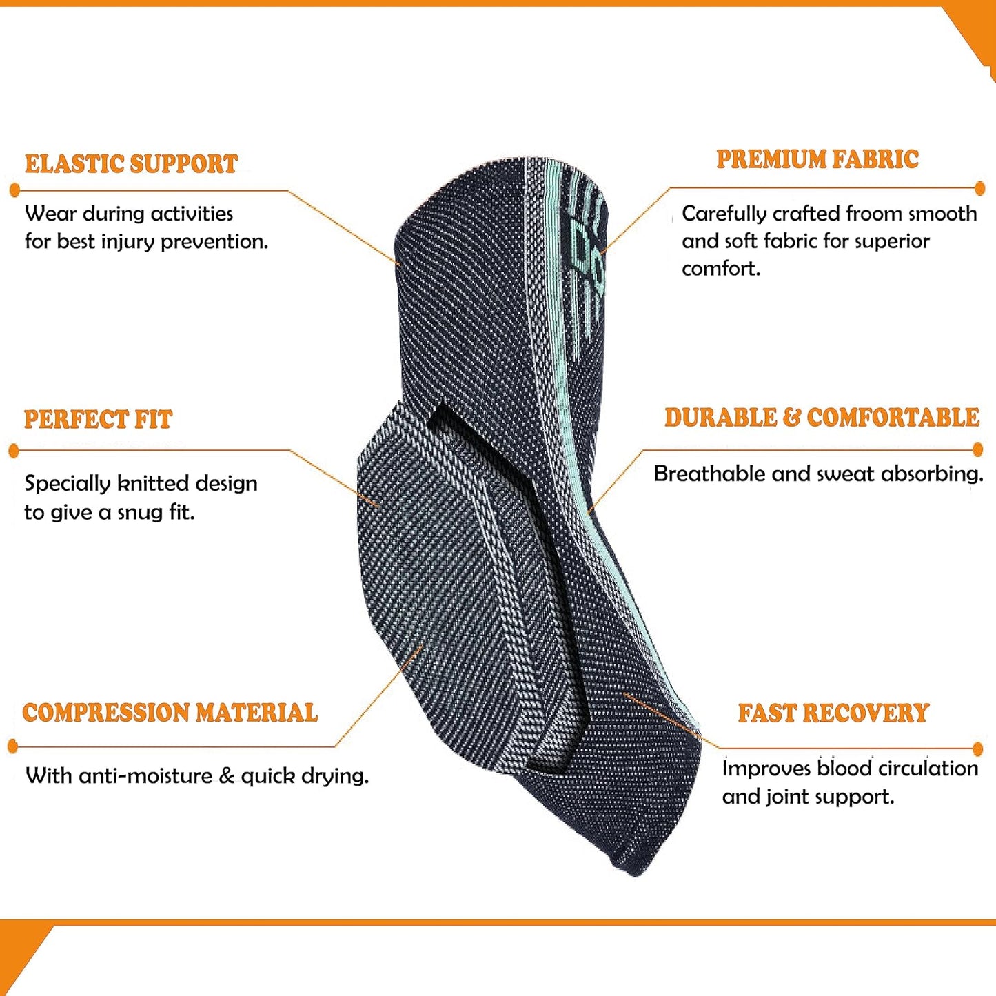 Elbow Compression Sleeve for Tendonitis – Medical Compression Support, Arm Brace for Tennis Injuries, Bursitis Relief Sleeve, Tendon Support for Active Use for Women & Men – 1 Pair